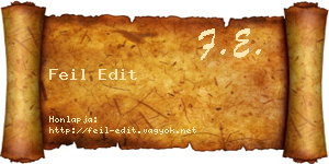 Feil Edit névjegykártya